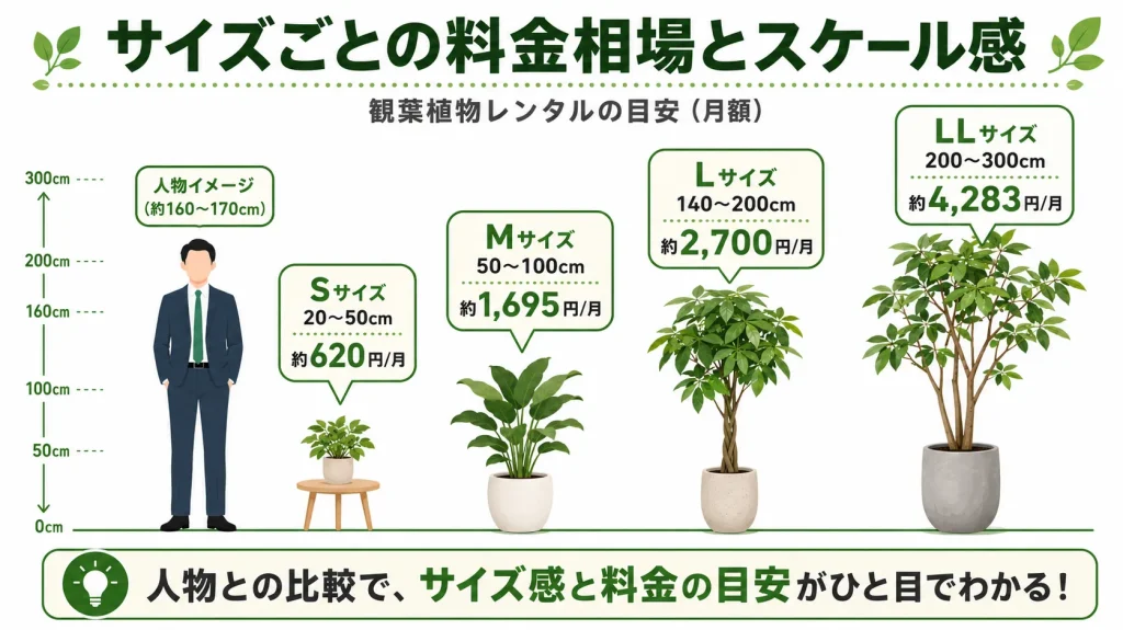 サイズごとの料金相場とスケール感